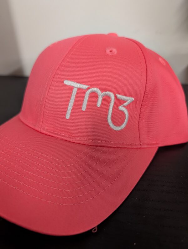 Hot Pink Hat with TM3 Embroidered - Left